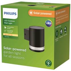 Philips LED Fyce 8720169265547 venkovní solární nástěnné osvětlení LED pevně vestavěné LED 1.5 W černá