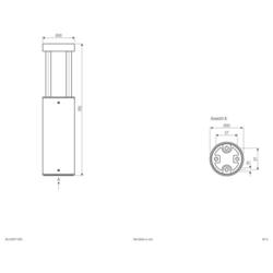 EVN WLK35071502 WLK35071502 venkovní stojací LED lampa 7 W antracitová