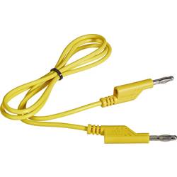 VOLTCRAFT měřicí kabel lamelová zástrčka 4 mm lamelová zástrčka 4 mm 1.00 m žlutá 1 ks