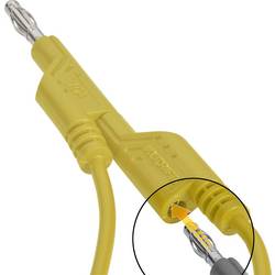 VOLTCRAFT měřicí kabel lamelová zástrčka 4 mm lamelová zástrčka 4 mm 1.00 m žlutá 1 ks