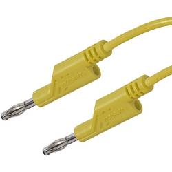 VOLTCRAFT měřicí kabel lamelová zástrčka 4 mm lamelová zástrčka 4 mm 1.00 m žlutá 1 ks