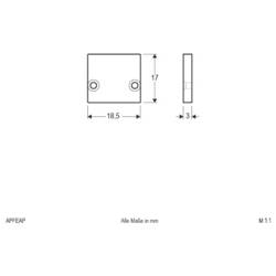 EVN APF EAP EVN Lichttechnik koncová krytka profilu (d x š) 3 mm x 18.50 mm 1 ks