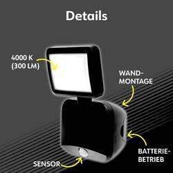 Müller-Licht Plaza 27700039 venkovní LED reflektor s PIR detektorem 4 W Barvy světla (LED svítidlo): neutrální bílá