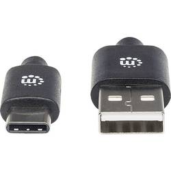 Manhattan USB kabel USB 2.0 USB-A zástrčka, USB-C ® zástrčka 2.00 m černá 354929