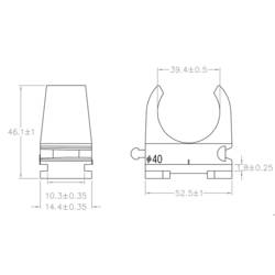 TRU COMPONENTS kabelová spona TC-12533308 Průměr kabelového svazku (rozsah) 40 mm (max) šedá 20 ks