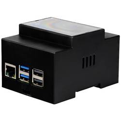 Joy-it RB-CaseP5-07B SBC skříň Vhodné pro (vývojové sady): Raspberry Pi® 5 B včetně montáže na lištu černá