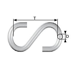 dörner + helmer 4810084 S-háček Ø 5 mm 40 mm Galvanicky pozinkovaná ocel 20 ks