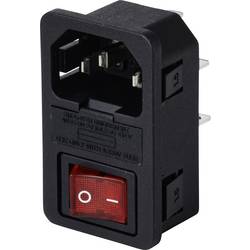 TRU COMPONENTS TC-13599520 IEC zástrčka C13/C14 zástrčka, vestavná rovná Počet kontaktů: 3 10 A černá 1 ks