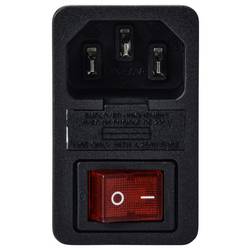 TRU COMPONENTS TC-13599520 IEC zástrčka C13/C14 zástrčka, vestavná rovná Počet kontaktů: 3 10 A černá 1 ks