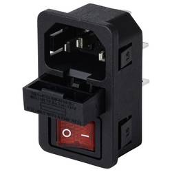TRU COMPONENTS TC-13599520 IEC zástrčka C13/C14 zástrčka, vestavná rovná Počet kontaktů: 3 10 A černá 1 ks