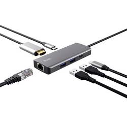 Trust USB-C® dokovací stanice DALYX 6-IN-1 MULTIPORT ADAPTER Vhodné pro značky (dokovací stanice pro notebook): univerzální