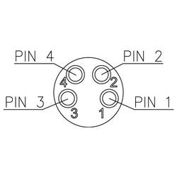 TRU COMPONENTS Vestavná zásuvka pro čidlo/aktuátor, TC-13752052, piny: 4, 1 ks