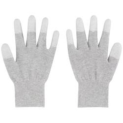TRU COMPONENTS TC-12539840 ESD rukavice světle šedá vel. Oblečení: S Polyamidové vlákno, PU povlak 1 pár