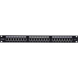 Intellinet 24-Port Cat6a Patchpanel geschirmt 1HE Kabeleinführung 90° abgewinkelt schwarz 24 portů patch panel 483 mm (19) CAT 6A 1 U černá osazený