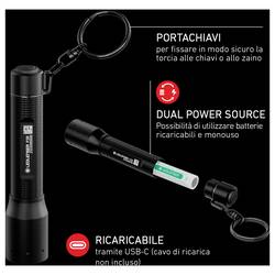 Ledlenser P3R kapesní svítilna, napájeno akumulátorem, na baterii, 200 lm, 8 h