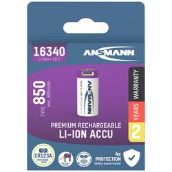 Ansmann 16340 USB-C® akumulátor 16340 Li-Ion 3.6 V 850 mAh 1 ks
