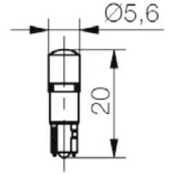 Signal Construct MWTW4602 indikační LED červená W 2 x 4,6 d 12 V/DC, 12 V/AC 400 mcd