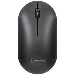 Renkforce RF-WM-200 optická myš, přenos bezdrátový, Bluetooth®, 3 tlačítko, 800 dpi, 1200 dpi, 1600 dpi, 2400 dpi, 4000 dpi, černá
