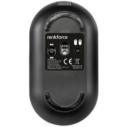 Renkforce RF-WM-200 optická myš, přenos bezdrátový, Bluetooth®, 3 tlačítko, 800 dpi, 1200 dpi, 1600 dpi, 2400 dpi, 4000 dpi, černá