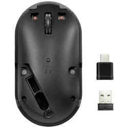 Renkforce RF-WM-200 optická myš, přenos bezdrátový, Bluetooth®, 3 tlačítko, 800 dpi, 1200 dpi, 1600 dpi, 2400 dpi, 4000 dpi, černá