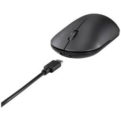 Renkforce RF-WM-200 optická myš, přenos bezdrátový, Bluetooth®, 3 tlačítko, 800 dpi, 1200 dpi, 1600 dpi, 2400 dpi, 4000 dpi, černá