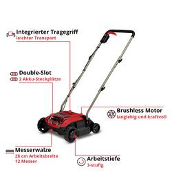 Einhell GC-SC 18/28 DS Li-Solo provzdušňovač trávníku Pracovní šířka 28 cm