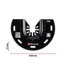 Einhell 708048 halbrund BIM, 88mm Bimetal ponorný pilový list 88 mm 1 ks