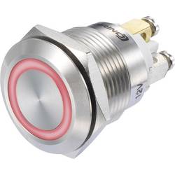 TRU COMPONENTS GQ19F-10E/R/12V/S, 1273002 tlačítkový spínač, 19 mm, 48 V/DC, 3 A, 1 ks
