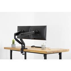Digitus DA-90395 držák na stůl pro monitor 2 Displej: (s) 38,1 cm (15) - 81,3 cm (32) černá otočný, nastavitelná výška, naklápěcí, otočný, nakláněcí