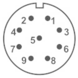 Weipu SP2111 / S 9 II kulatý faston, 1 ks