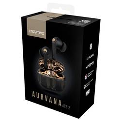 Creative Aurvana Ace 2 špuntová sluchátka (In Ear) Bluetooth® černá odolné vůči potu, voděodolná, Indikátor nabití, vč. nabíjecí a dokovací stanice