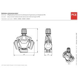 PC Electric 253822-ss 3násobná zásuvka plnogumové 250 V černá IP54
