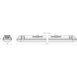 Pracht 5852225 5852225-LUNA_BL_ONE LED světlo do vlhkých prostor LED Světelný zdroj může vyměnit kvalifikovaný elektrikář 25 W, 31 W, 36 W, 42 W bílá
