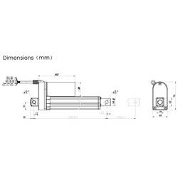 TRU COMPONENTS lineární servomotor TC24-100-500P TC-13492800 délka 100 mm Posuvná síla 500 N 24 V/DC 1 ks