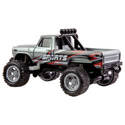 Amewi šedá komutátorový 1:64 RC model auta elektrický monster truck zadní 2WD (4x2) RtR 2,4 GHz vč. akumulátorů a kabelu k nabíjení, se světelným efektem