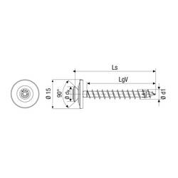 SPAX 4577000450357 Klempířský šroub 4.5 mm 35 mm T-STAR plus nerezová ocel A2 60 ks