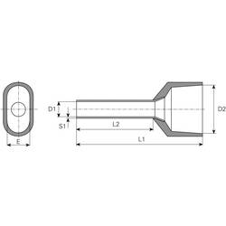 Vogt Verbindungstechnik 460612D dutinka 4 mm² částečná izolace šedá 100 ks
