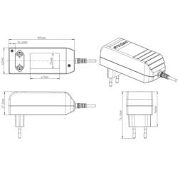 Egston 003920487 zásuvkový napájecí adaptér, stálé napětí, s adaptérem pro Evropu, 24 V/DC, 1.25 A, 30 W