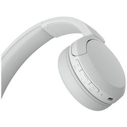 Sony WH-CH520 Headset otevřená (On Ear) Bluetooth® stereo bílá Redukce šumu mikrofonu Indikátor nabití, headset, personalizace zvuku, regulace hlasitosti,