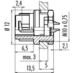 binder 09-0981-00-04 kulatý faston, 1 ks