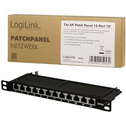 LogiLink NP0066 12 portů patch panel 254 mm (10) CAT 6A 0.5 U