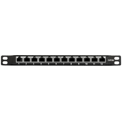 LogiLink NP0066 12 portů patch panel 254 mm (10) CAT 6A 0.5 U
