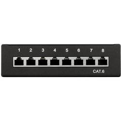 LogiLink NP0017B 8 portů patch panel CAT 6 1 U