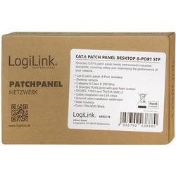 LogiLink NP0017B 8 portů patch panel CAT 6 1 U