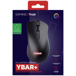 Trust GXT924 YBAR+ optická herní myš, přenos kabelový, 6 tlačítko, 25600 dpi, černá