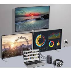 Renkforce USB-C® dokovací stanice RF-DKS-910 Vhodné pro značky (dokovací stanice pro notebook): univerzální MacBook vč. funkce nabíjení