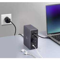 Renkforce USB-C® dokovací stanice RF-DKS-910 Vhodné pro značky (dokovací stanice pro notebook): univerzální MacBook vč. funkce nabíjení