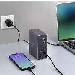 Renkforce USB-C® dokovací stanice RF-DKS-910 Vhodné pro značky (dokovací stanice pro notebook): univerzální MacBook vč. funkce nabíjení