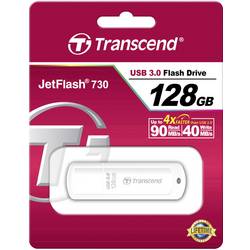 Transcend JetFlash® 730 USB flash disk 128 GB bílá TS128GJF730 USB 3.2 (Gen 1x1)