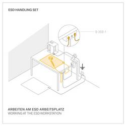 BERNSTEIN Tools for Electronics S manipulační ESD sadou šedá